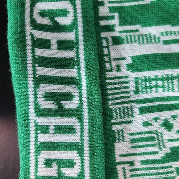 Chicago Green City Skyline Beanie One Size Green Chicago Beanie - Picture 4 of 7